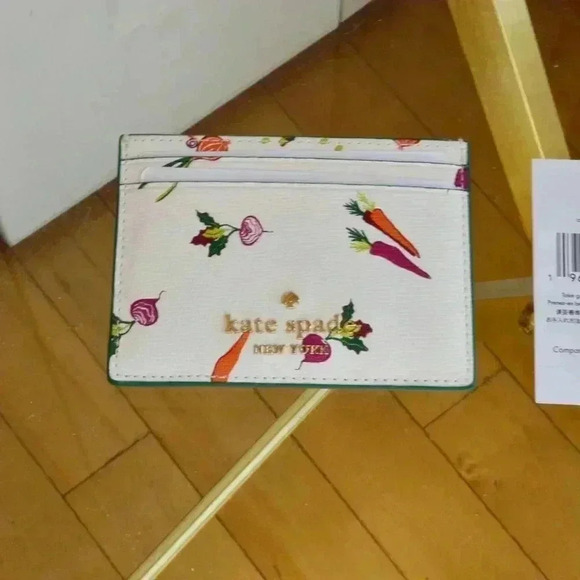 Kate Spade KH804 Harvest Time Garden Print Small Slim Card Holder - Picture 3 of 5